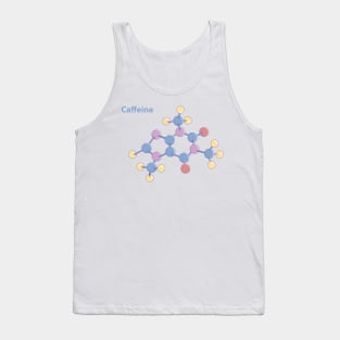 Abstract caffeine molecule vector model Tank Top